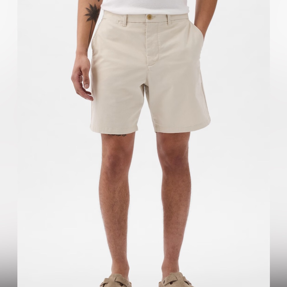 NWT GAP men’s 8” shorts, 31” waist, “sandstone beige” - 2 pairs available!